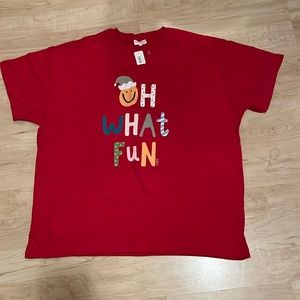 NWT 3XL Christmas Graphic Tee "Oh What Fun" by Callie Danielle, Unisex